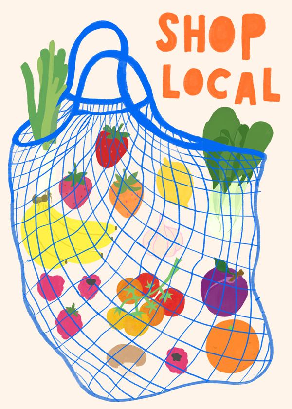 Shop local bag design