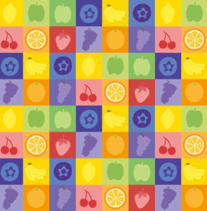 Fruit patchwork pattern