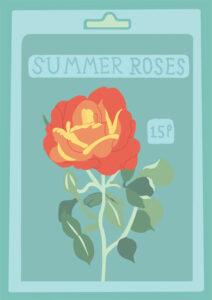 Summer roses card design